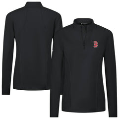Boston Red Sox Levelwear Women's Upright Insignia 2.0 Quarter-Zip Tri-Blend Top - MLB