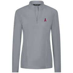 Los Angeles Angels Levelwear Women's Upright Insignia 2.0 Quarter-Zip Tri-Blend Top - MLB