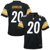 Kaleb Johnson Pittsburgh Steelers Youth Team Game Jersey Black | Nike for Sale