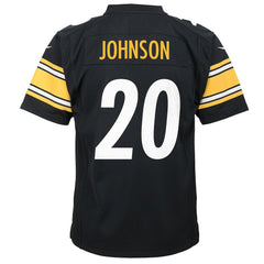 Kaleb Johnson Pittsburgh Steelers Youth Team Game Jersey Black | Nike for Sale