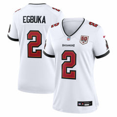 Emeka Egbuka Tampa Bay Buccaneers Women's 50th Season Game Jersey White | Nike for Sale