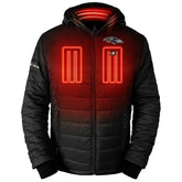 Baltimore Ravens ActionHeat 5V Battery Heated Full-Zip Hoodie Puffer Jacket Black | NFL