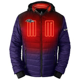 Baltimore Ravens ActionHeat 5V Battery Heated Full-Zip Hoodie Puffer Jacket Purple | NFL