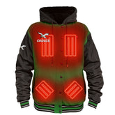 Philadelphia Eagles ActionHeat 5V Battery Heated Full-Snap Varsity Jacket Kelly Green/Black | NFL