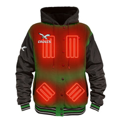 Philadelphia Eagles ActionHeat 5V Battery Heated Full-Snap Varsity Jacket Kelly Green/Black | NFL