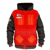Kansas City Chiefs ActionHeat 5V Battery Heated Full-Snap Varsity Jacket Red/Black | NFL