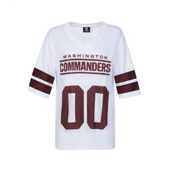 Washington Commanders Cuce Women's Rhinestone V-Neck Tunic White | NFL