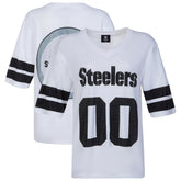 Pittsburgh Steelers Cuce Women's Rhinestone V-Neck Tunic White | NFL