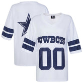 Dallas Cowboys Cuce Women's Rhinestone V-Neck Tunic White | NFL