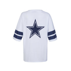 Dallas Cowboys Cuce Women's Rhinestone V-Neck Tunic White | NFL