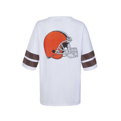 Cleveland Browns Cuce Women's Rhinestone V-Neck Tunic White | NFL