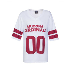 Arizona Cardinals Cuce Women's Rhinestone V-Neck Tunic White | NFL
