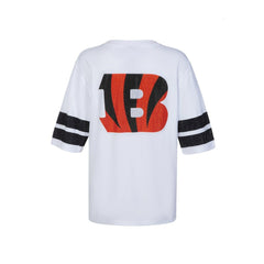 Cincinnati Bengals Cuce Women's Rhinestone V-Neck Tunic White | NFL
