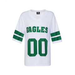Philadelphia Eagles Cuce Women's Rhinestone V-Neck Tunic White | NFL