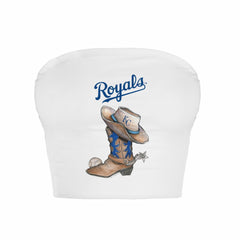 Kansas City Royals Tiny Turnip Women's Cowboy Boot Crop Tube Top - MLB