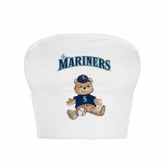 Seattle Mariners Tiny Turnip Women's Teddy Bear Crop Tube Top - MLB