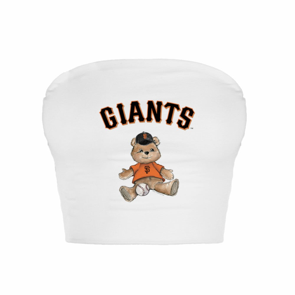 San Francisco Giants Tiny Turnip Women's Teddy Bear Crop Tube Top - MLB