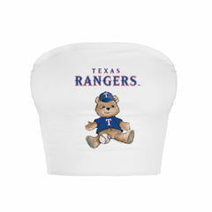 Texas Rangers Tiny Turnip Women's Teddy Bear Crop Tube Top - MLB