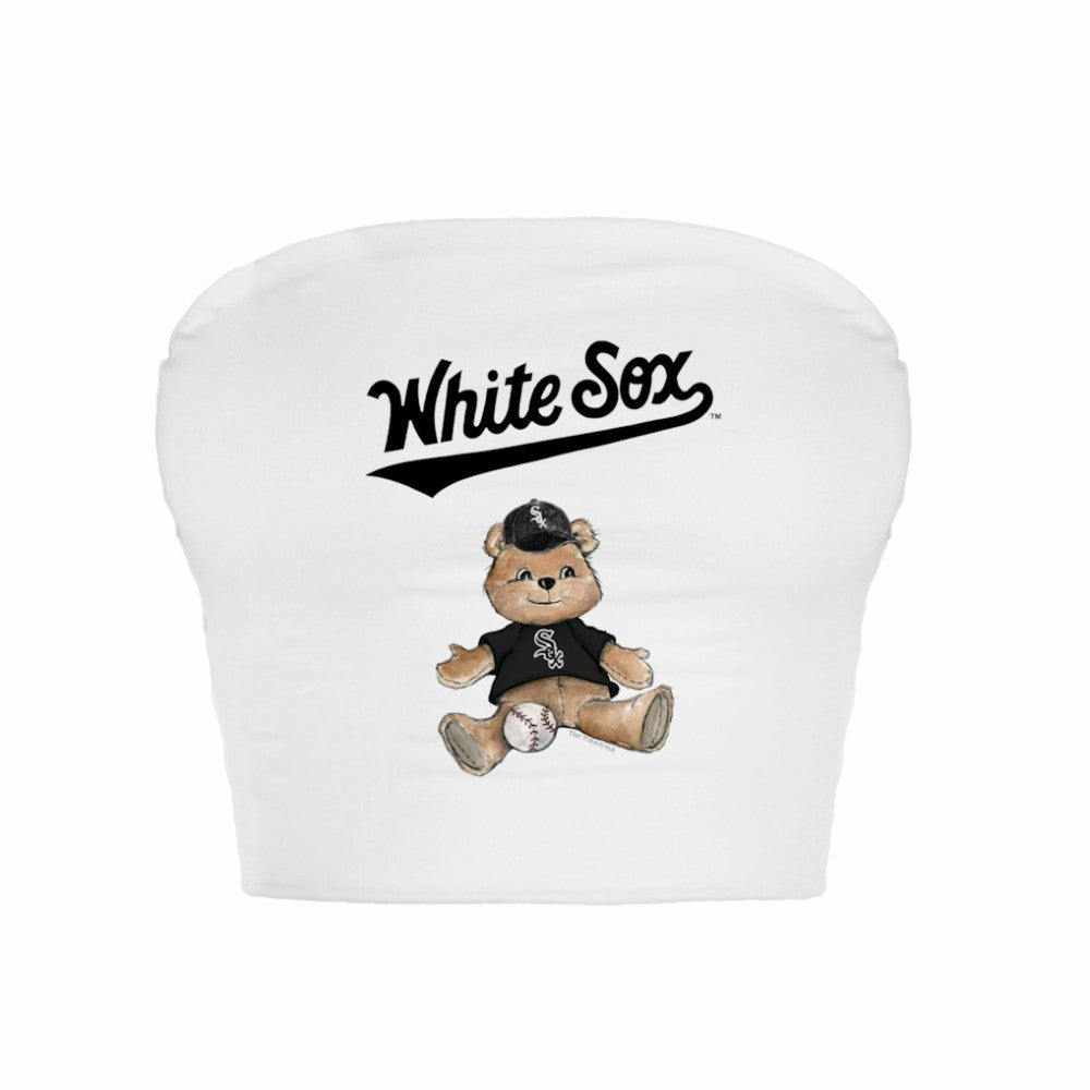 Chicago White Sox Tiny Turnip Women's Teddy Bear Crop Tube Top - MLB