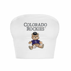 Colorado Rockies Tiny Turnip Women's Teddy Bear Crop Tube Top - MLB