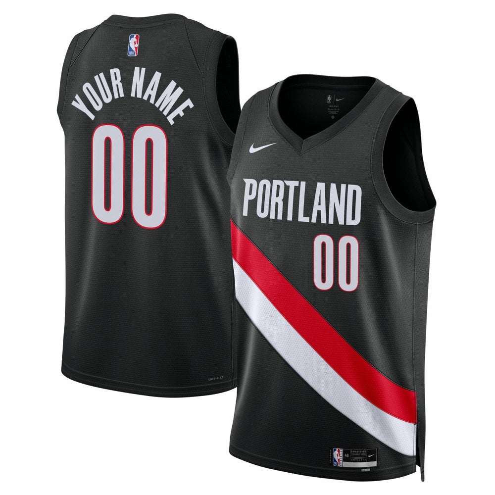 Portland Trail Blazers Unisex Swingman Custom Jersey Icon Edition Black - NBA