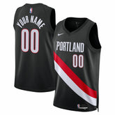 Portland Trail Blazers Unisex Swingman Custom Jersey Icon Edition Black - NBA