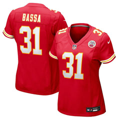 Jeffrey Bassa Kansas City Chiefs Women's Team Game Jersey Red | Nike for Sale
