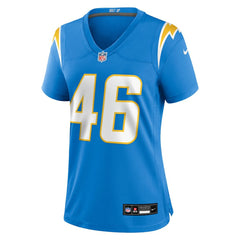 Nikko Reed Los Angeles Chargers Women's Team Game Jersey Powder Blue | Nike for Sale