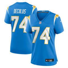 Austin Deculus Los Angeles Chargers Women's Team Game Jersey Powder Blue | Nike for Sale