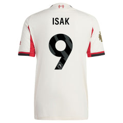Alexander Isak Liverpool 2025/26 Away Player Jersey White | Adidas Sale