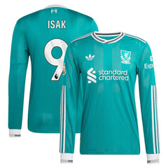 Alexander Isak Liverpool 2025/26 Third Long Sleeve Player Jersey Green | Adidas Online