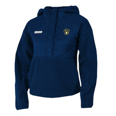 Milwaukee Brewers Columbia Women's Cloud Point Hooded Fleece Half-Snap Pullover Jacket - MLB