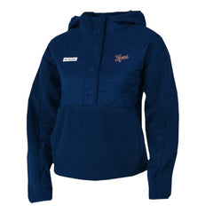 Detroit Tigers Columbia Women's Cloud Point Hooded Fleece Half-Snap Pullover Jacket - MLB