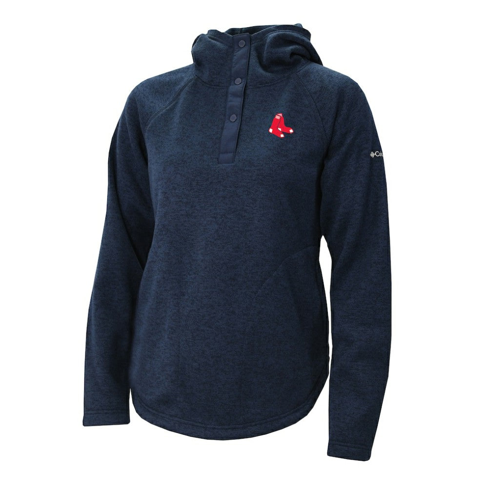 Boston Red Sox Columbia Women's Half-Snap Pullover Hoodie - MLB