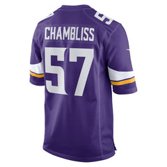 Chaz Chambliss Minnesota Vikings Team Game Jersey Purple | Nike for Sale