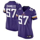 Chaz Chambliss Minnesota Vikings Women's Team Game Jersey Purple | Nike for Sale
