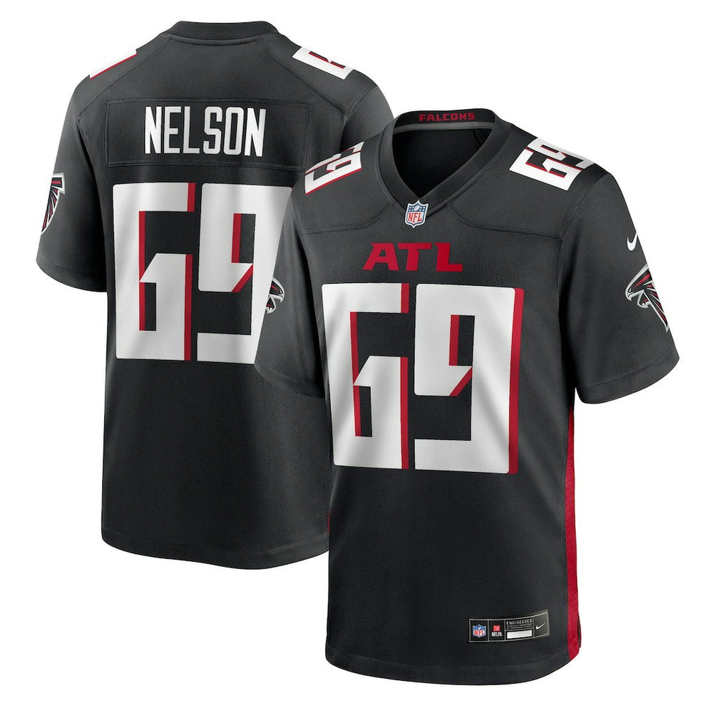 Jack Nelson Atlanta Falcons Team Game Jersey Black | Nike for Sale