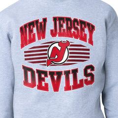 New Jersey Devils Starter Team Grit Graphic Fleece Pullover Sweatshirt - Gray - NHL
