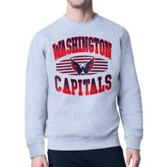 Washington Capitals Starter Team Grit Graphic Fleece Pullover Sweatshirt - Gray - NHL