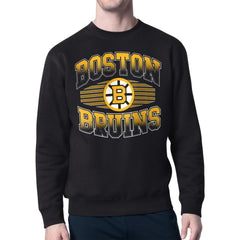 Boston Bruins Starter Team Grit Graphic Fleece Pullover Sweatshirt - Black - NHL