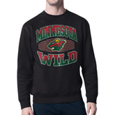 Minnesota Wild Starter Team Grit Graphic Fleece Pullover Sweatshirt - Black - NHL