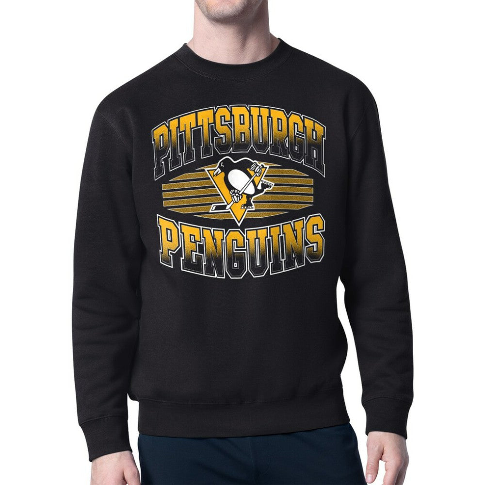 Pittsburgh Penguins Starter Team Grit Graphic Fleece Pullover Sweatshirt - Black - NHL