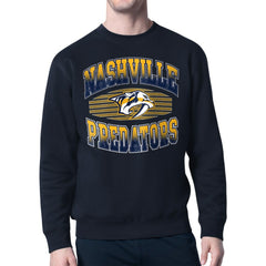 Nashville Predators Starter Team Grit Graphic Fleece Pullover Sweatshirt - Navy - NHL
