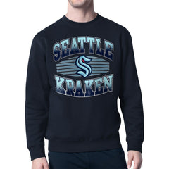 Seattle Kraken Starter Team Grit Graphic Fleece Pullover Sweatshirt - Deep Sea Blue - NHL