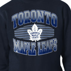 Toronto Maple Leafs Starter Team Grit Graphic Fleece Pullover Sweatshirt - Navy - NHL