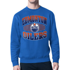 Edmonton Oilers Starter Team Grit Graphic Fleece Pullover Sweatshirt - Royal - NHL