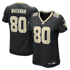 Moliki Matavao New Orleans Saints Women's Team Game Jersey Black | Nike for Sale