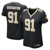 Vernon Broughton New Orleans Saints Women's Team Game Jersey Black | Nike for Sale