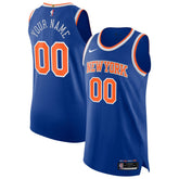 New York Knicks Authentic Custom Jersey Icon Edition Blue - NBA
