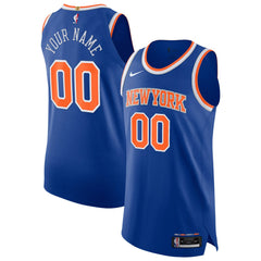 New York Knicks Authentic Custom Jersey Icon Edition Blue - NBA